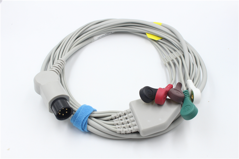 Monitor accessories 6-pin five lead lead ECG monitor lead line