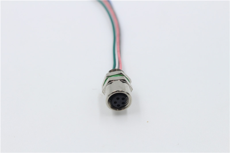 M8 circular connector B coded 5pin female panel connector