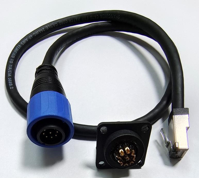 Industrial internet RJ45 plug 8pin push lock connector cable
