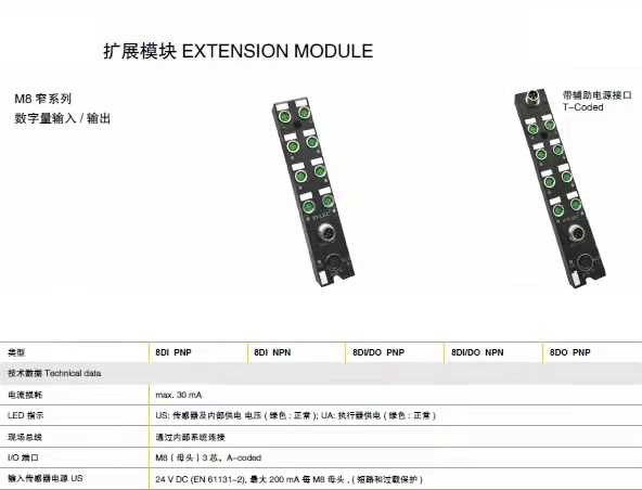 M8 Junction Box Extension module input and ouput singnal box