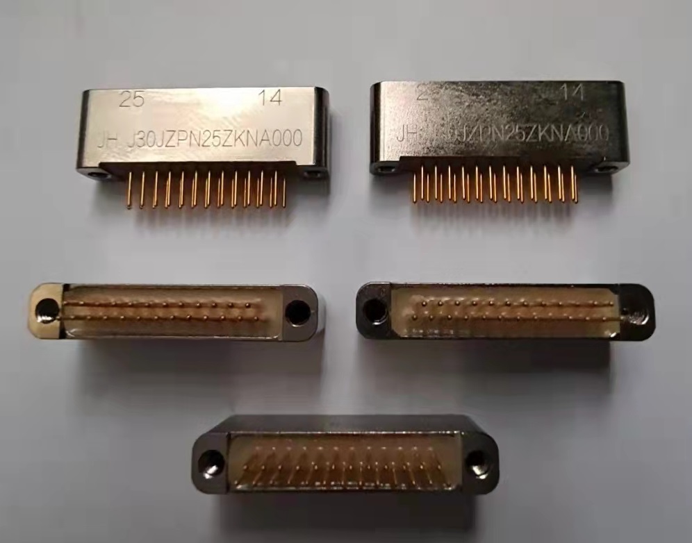 J30J rectangular micro connector 25pin plug and socket PCBA insert connector
