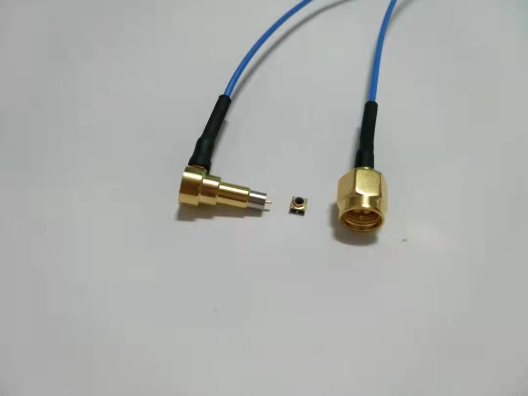Coaxial wire assembly 90 Deg angle connector cable