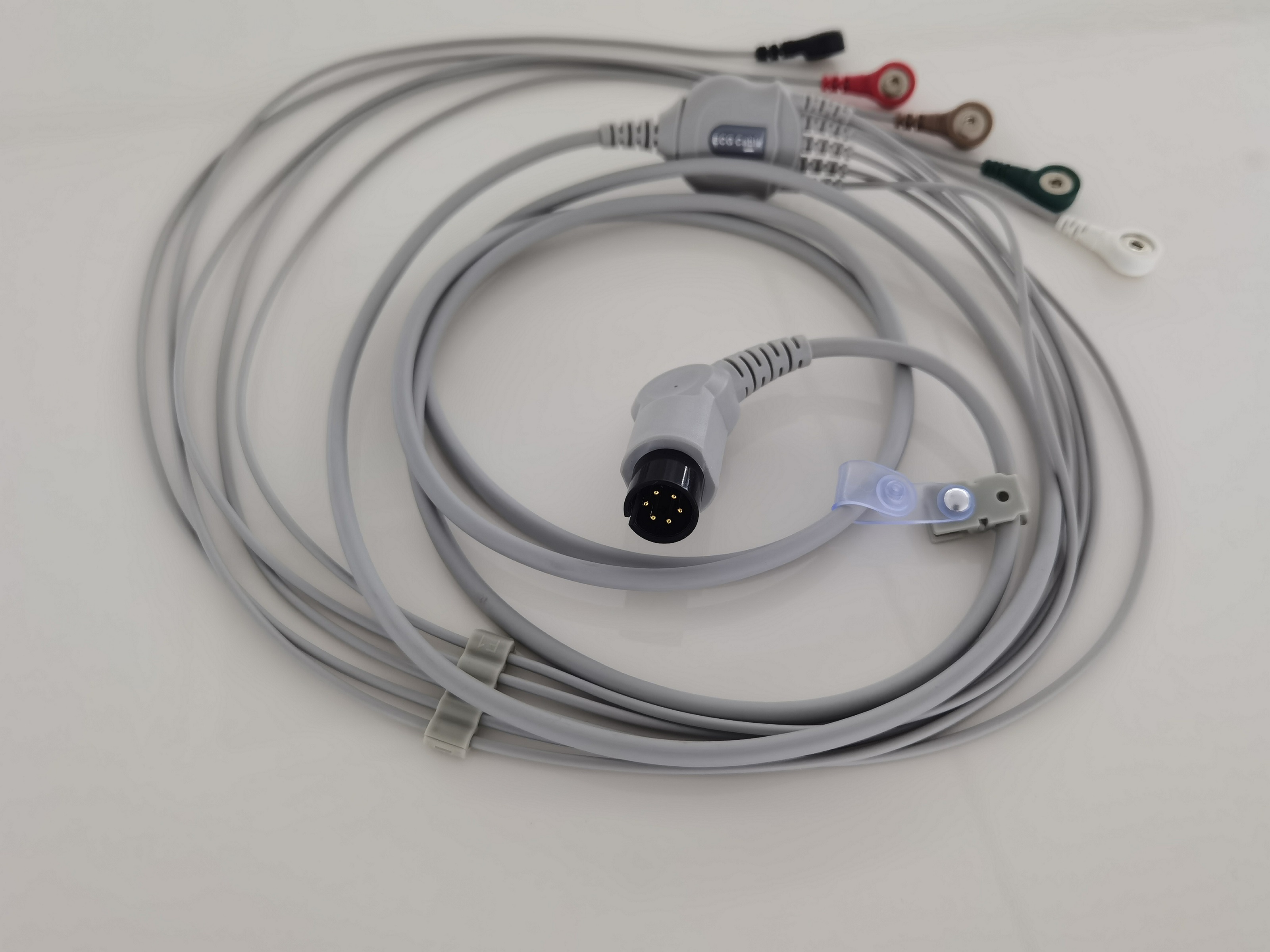 5-lead 12 and 15 lead system lead wires for medical ECG monitoring