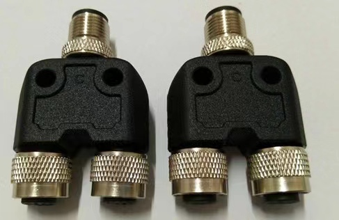 M12 connector 12pins Y spliter 1 male 2 female connector