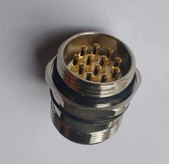 M23 connector 12pins male connector metal M23 IEC61076 connector