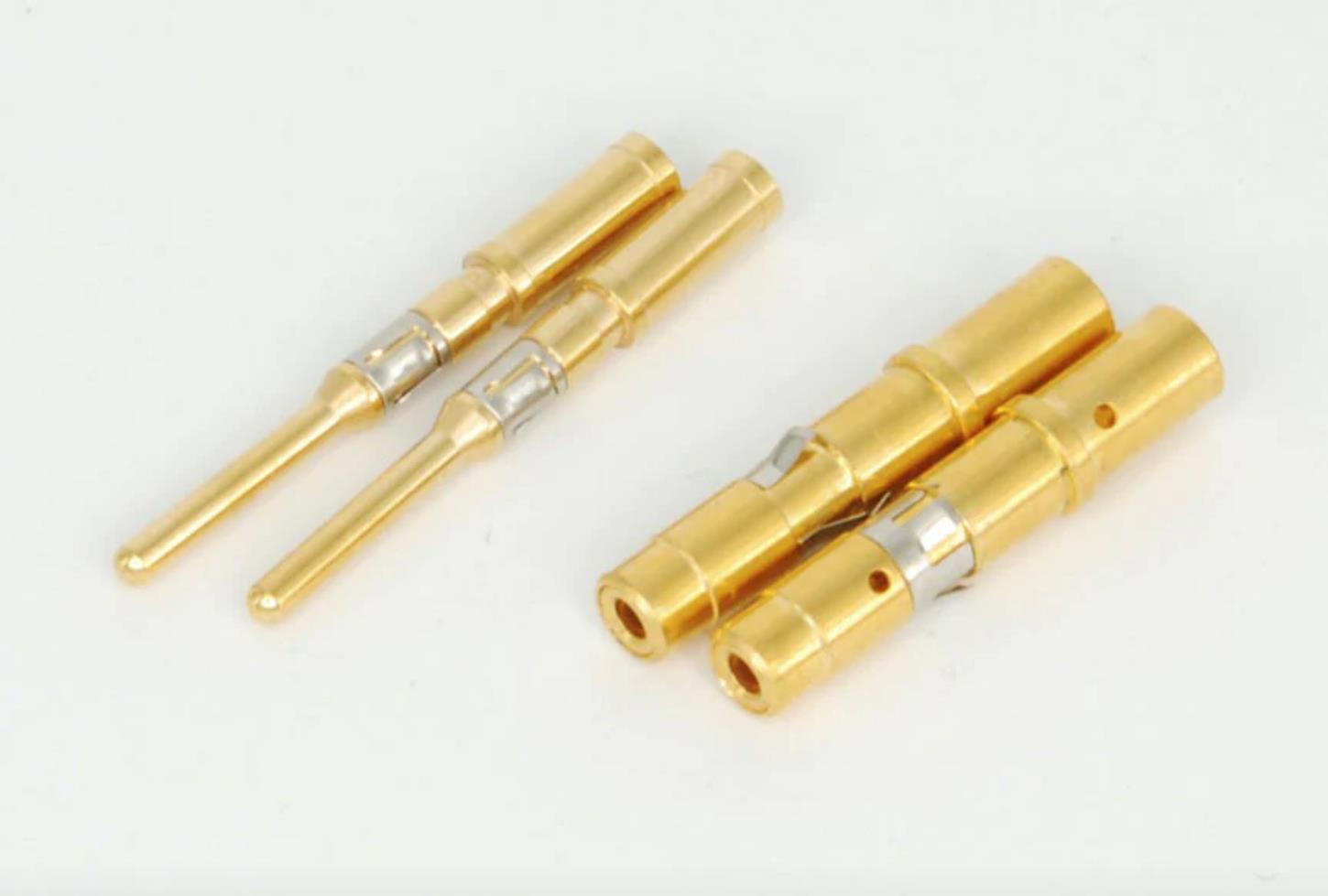Military connector metal contact gold plated male and female connector terminals