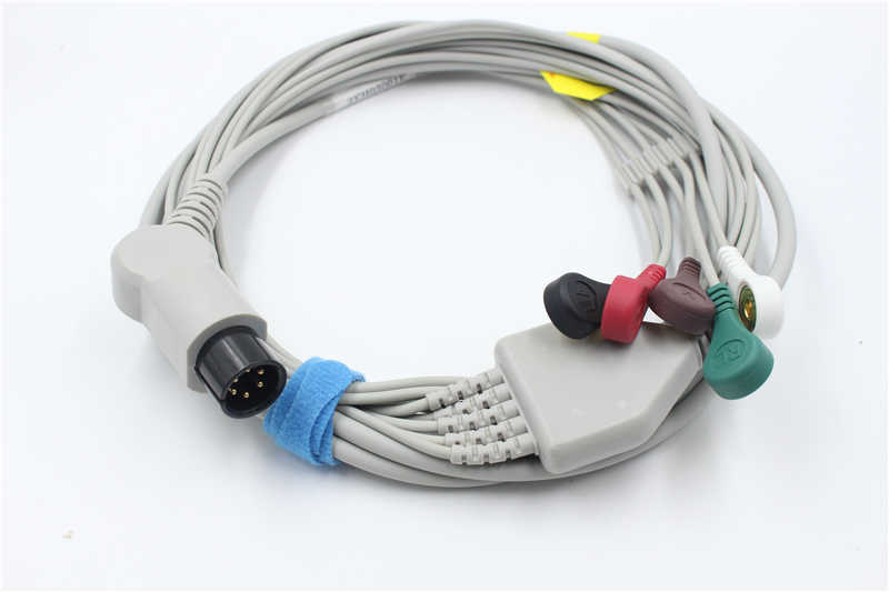 Monitor accessories 6-pin five lead lead ECG monitor lead line