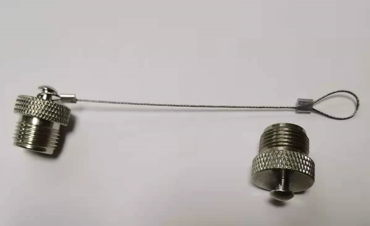 M12 connectors waterproof metal cap with tail