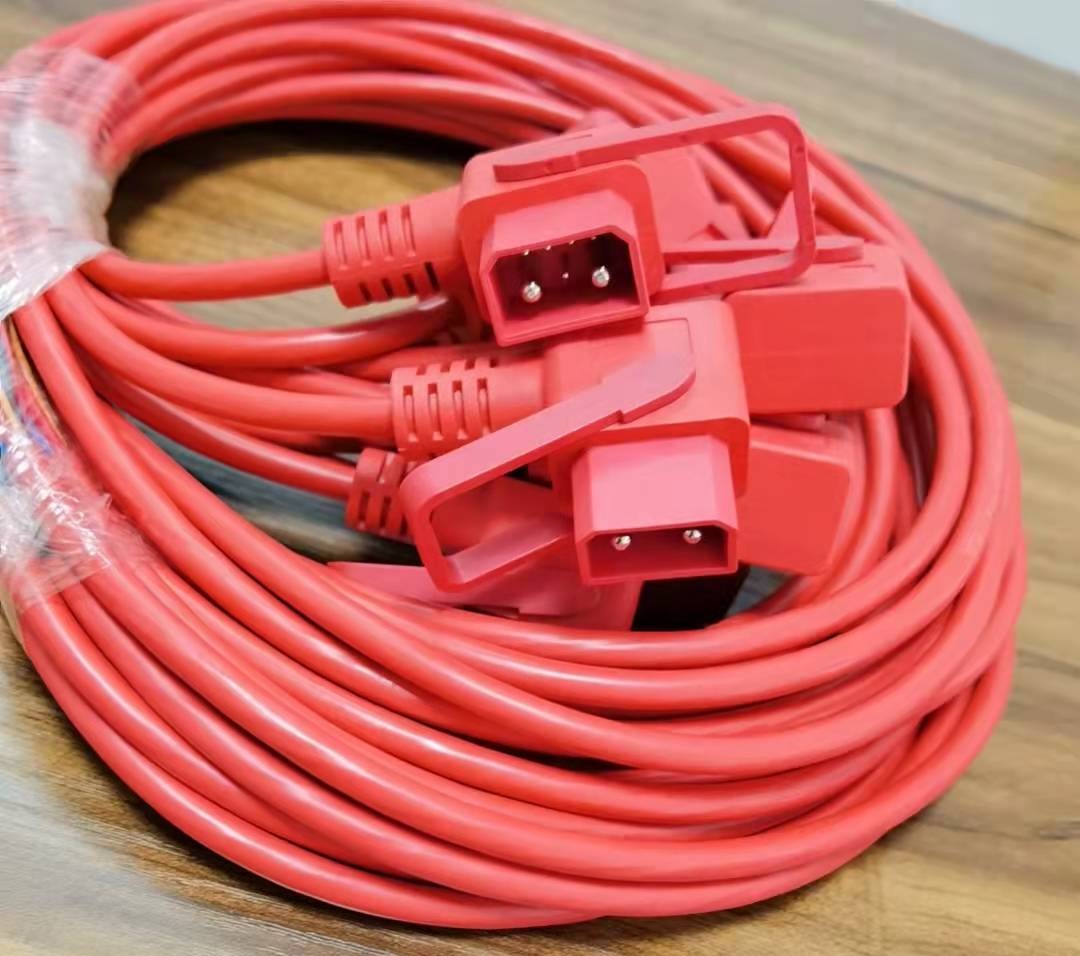 right angle plug Red cable 2+5 battery connector battery charge cable