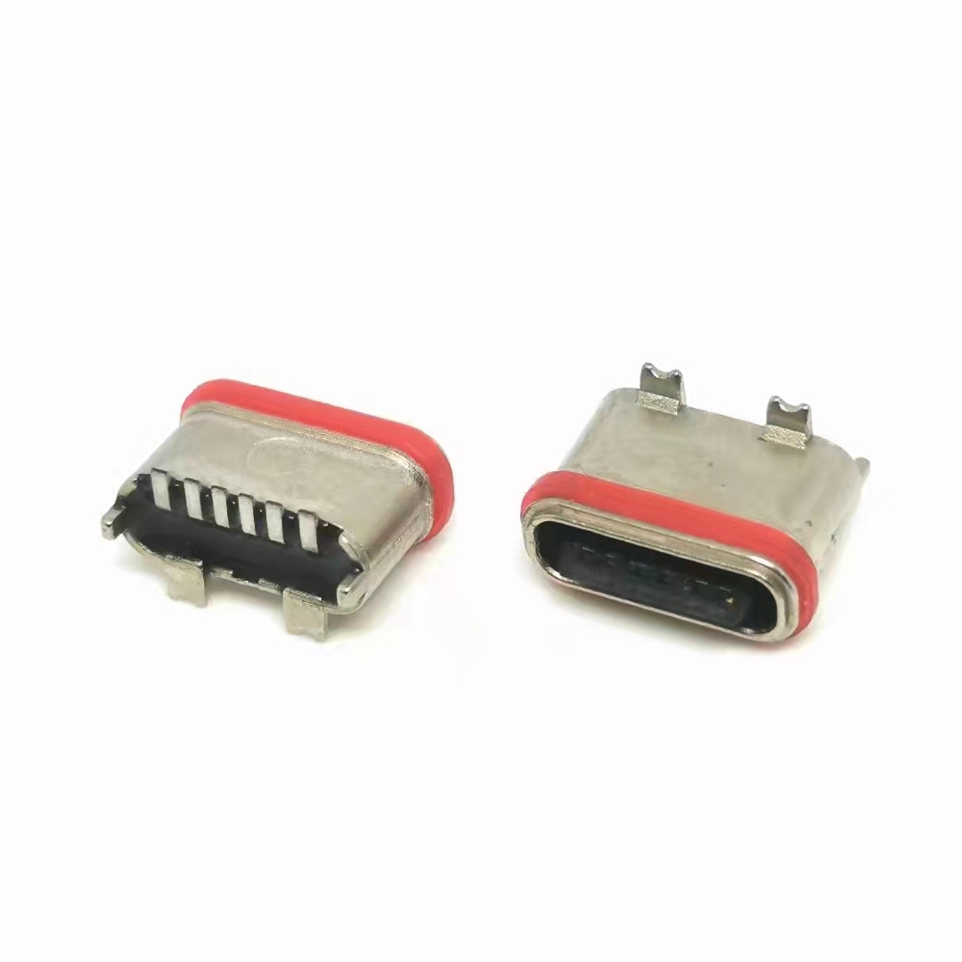4-pin SMT standing 180 degree USB type C connector