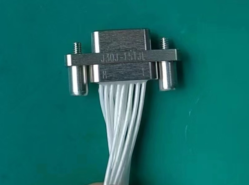 Twist pin J30J 15pins male and female connector with wire 500mm