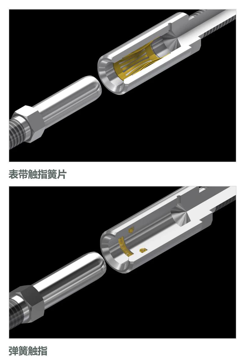 Metal terminal of spring band contact reed connector