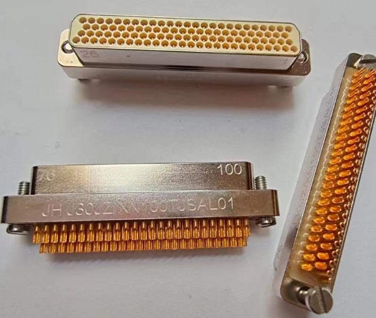 Micro rectangular J30J ZXN solder wire type 100pins metal connector
